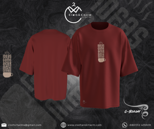 Coffee - Drop Shoulder T-Shirt - Image 4