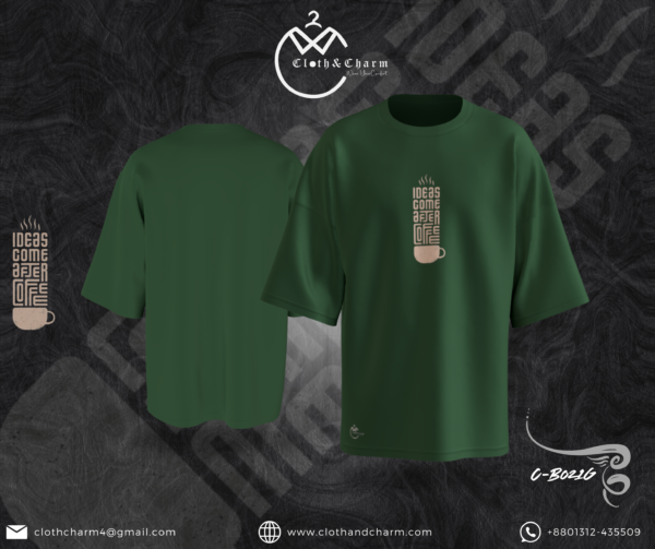 Coffee - Drop Shoulder T-Shirt - Image 3