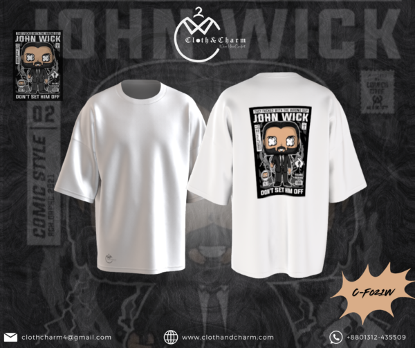 John Wick - Drop Shoulder T-Shirt - Image 3