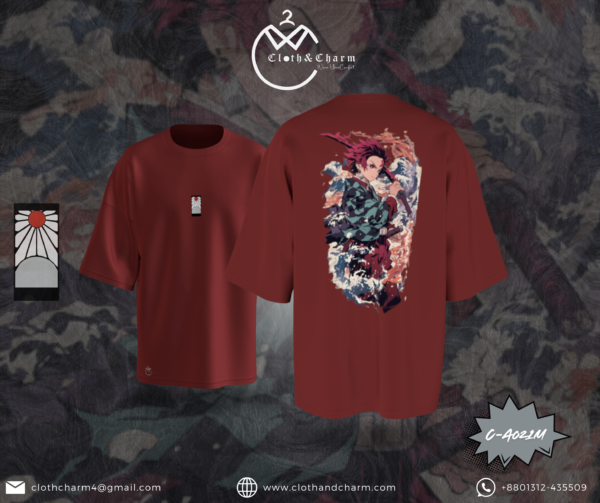 Demon Slayer - Drop Shoulder T-Shirt - Image 4