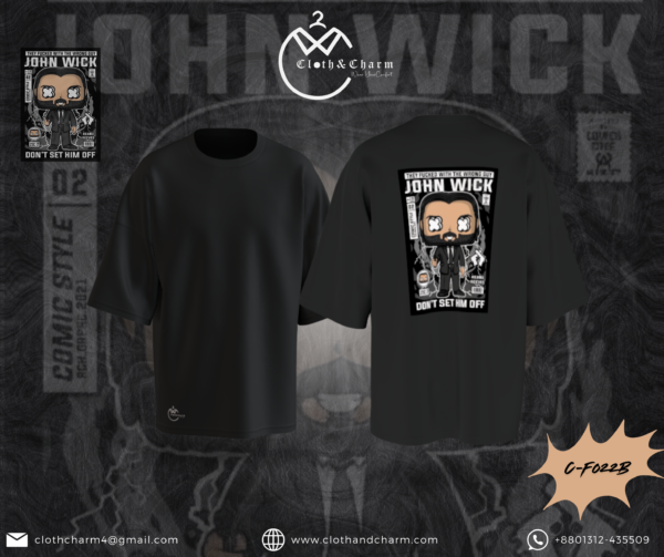 John Wick - Drop Shoulder T-Shirt - Image 2
