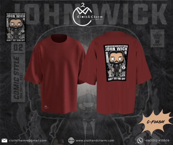 John Wick - Drop Shoulder T-Shirt - Image 4