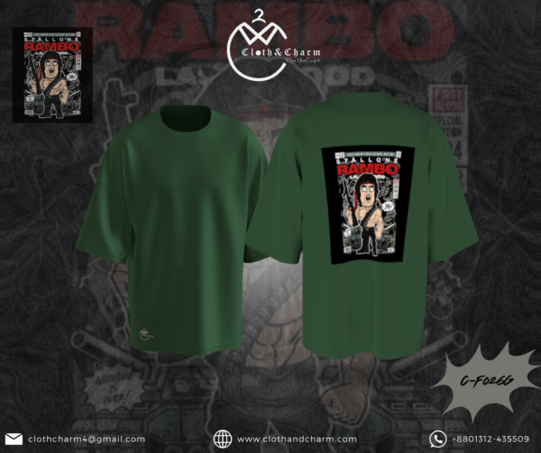 Rambo - Drop Shoulder T-Shirt - Image 3