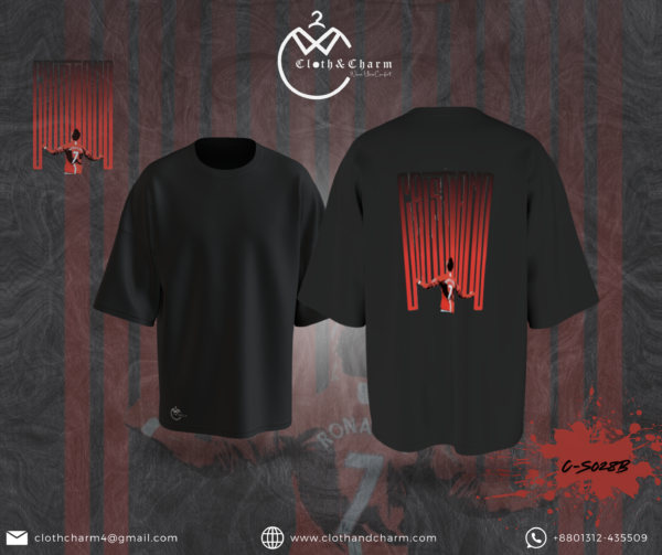 CR7 RED - Drop Shoulder T-Shirt - Image 4