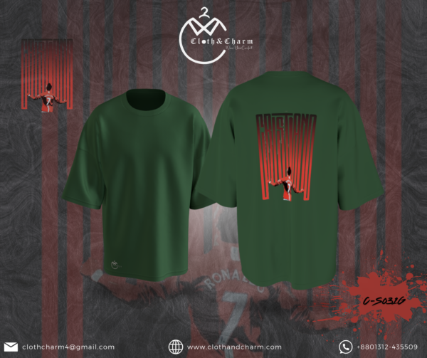 CR7 RED - Drop Shoulder T-Shirt - Image 2
