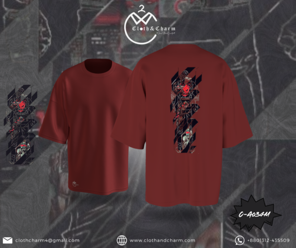 Cyber - Drop Shoulder  T-Shirt - Image 2