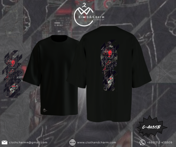 Cyber - Drop Shoulder  T-Shirt - Image 3
