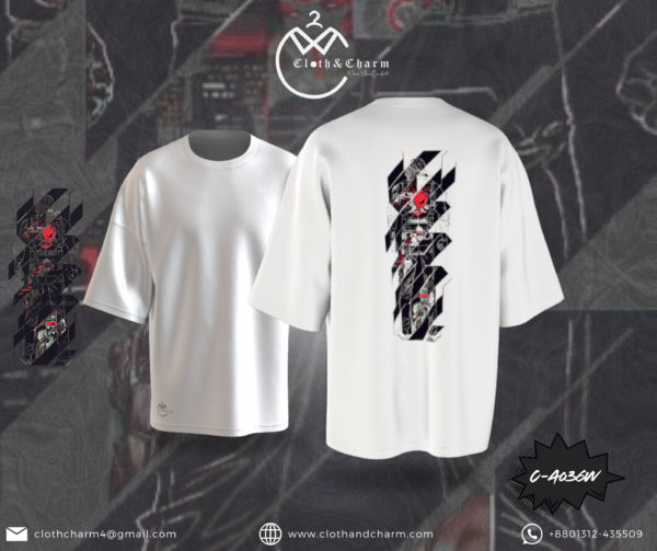 Cyber - Drop Shoulder  T-Shirt - Image 4