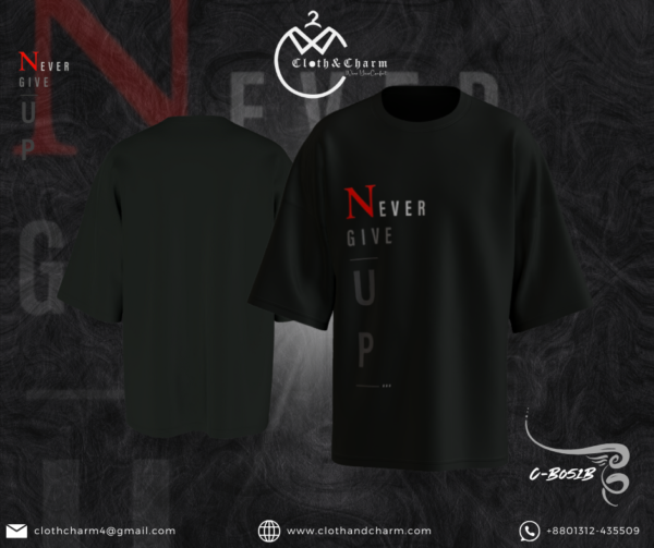Never- Drop Shoulder T-Shirt - Image 4