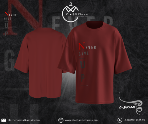 Never- Drop Shoulder T-Shirt - Image 3