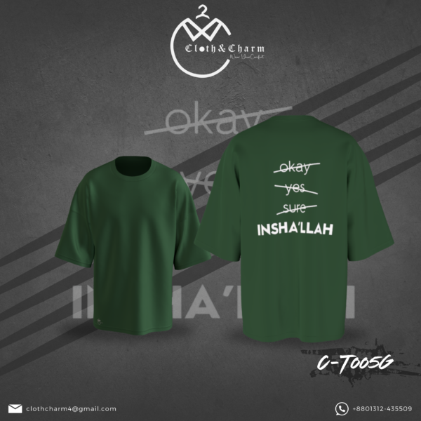 In Sha Allah - Drop Shoulder T-Shirt - Image 3