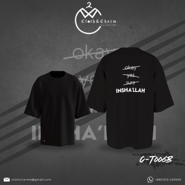 In Sha Allah - Drop Shoulder T-Shirt - Image 2