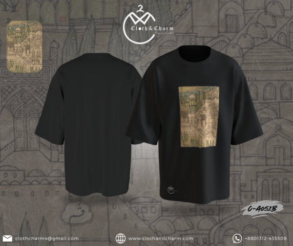 Old Town Streets - Drop Shoulder T-Shirt - Image 3