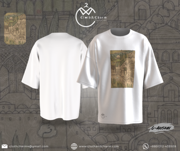 Old Town Streets - Drop Shoulder T-Shirt - Image 2