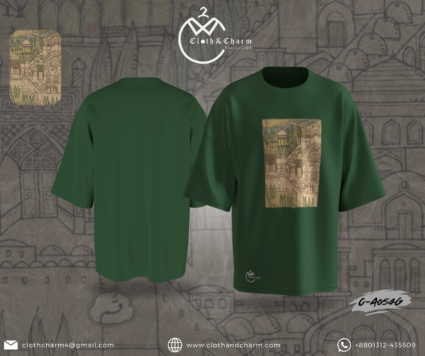 Old Town Streets - Drop Shoulder T-Shirt - Image 4