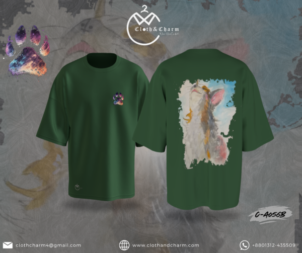 Skygazer Cat - Drop Shoulder T-Shirt - Image 2