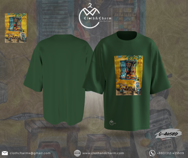 Tea & Tyres- Drop Shoulder T-Shirt - Image 2