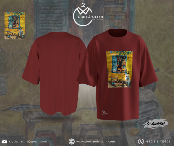 Tea & Tyres- Drop Shoulder T-Shirt - Image 3