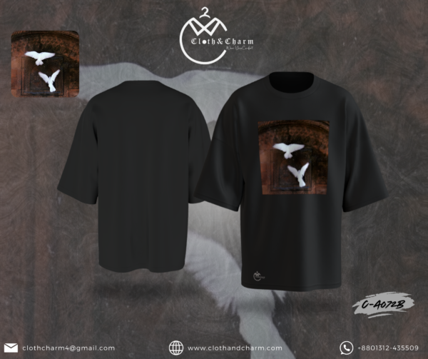 Pigeon - Drop Shoulder T-Shirt - Image 3