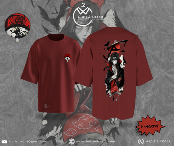 Itachi Uchiha - Drop Shuolder T shirt - Image 3
