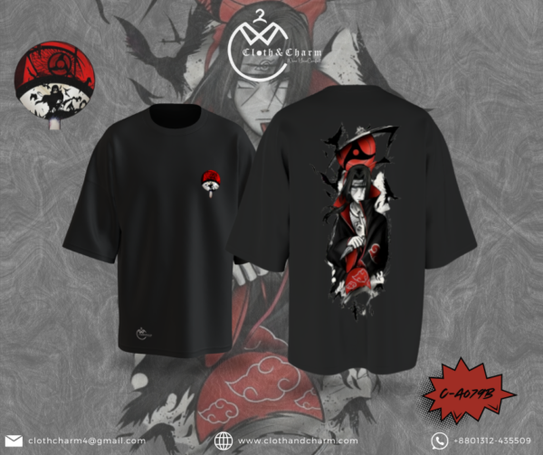 Itachi Uchiha - Drop Shuolder T shirt - Image 2