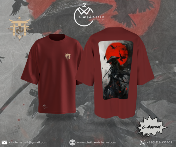 Samurai - Drop Shoulder T shirt - Image 3