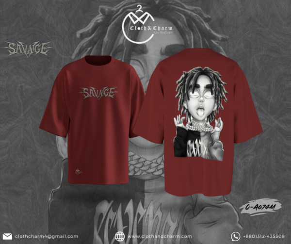Savage - Drop Shoulder t shirt - Image 4